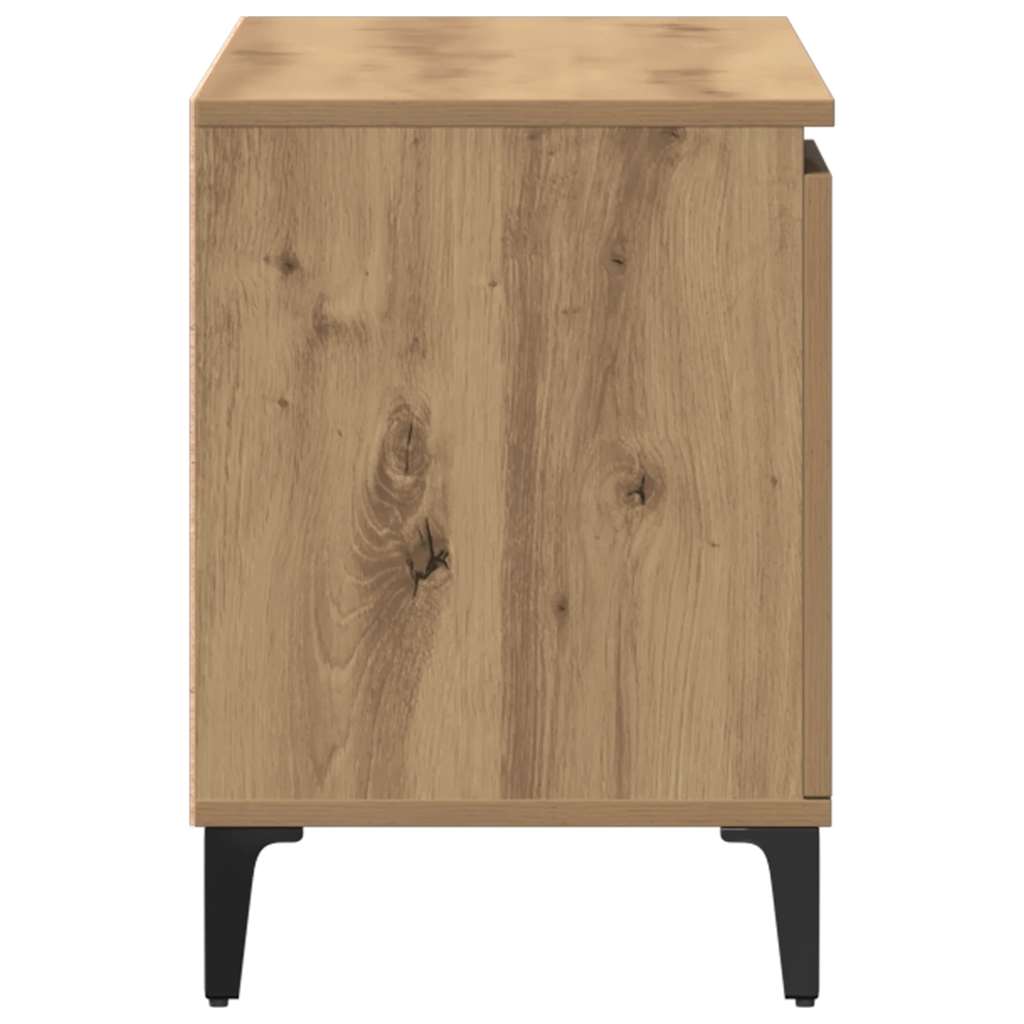 Kézműves tölgy színű szerelt fa TV-szekrény 102x35x50 cm 6