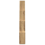 Kézműves tölgy színű szerelt fa fali kocka polcok 90x15x119,5cm 5