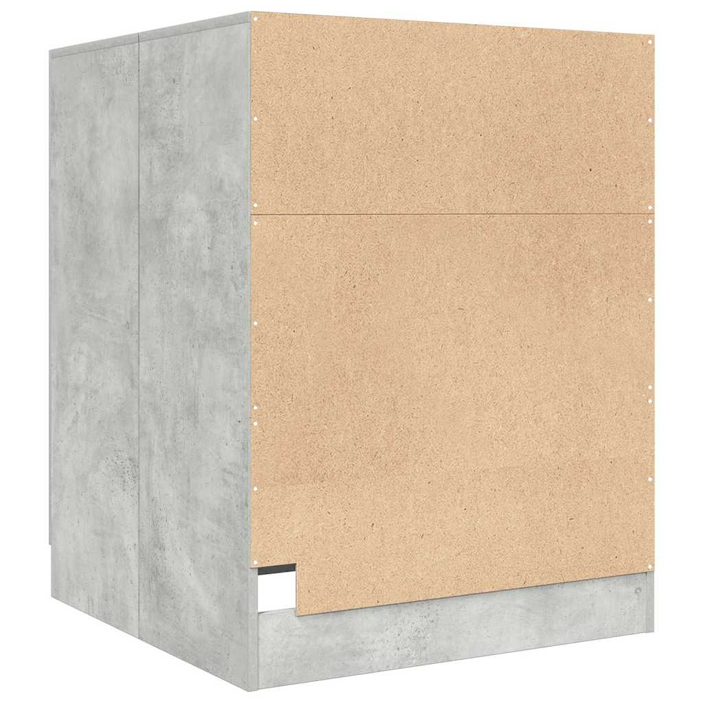 Betonszürke mosógépszekrény 70,5 x 71,5 x 91,5 cm 6