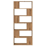 Kézműves tölgy könyvszekrény/térelválasztó 80 x 24 x 186 cm 4
