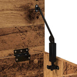 Antik fa színű szerelt fa cipőtároló pad 60 x 30 x 45 cm 7