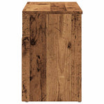 Antik fa színű szerelt fa cipőtároló pad 80 x 30 x 45 cm 6