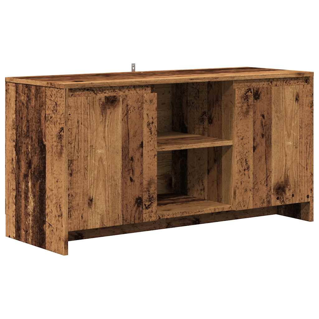 Antik fa színű szerelt fa TV-szekrény 102 x 37,5 x 52,5 cm 2