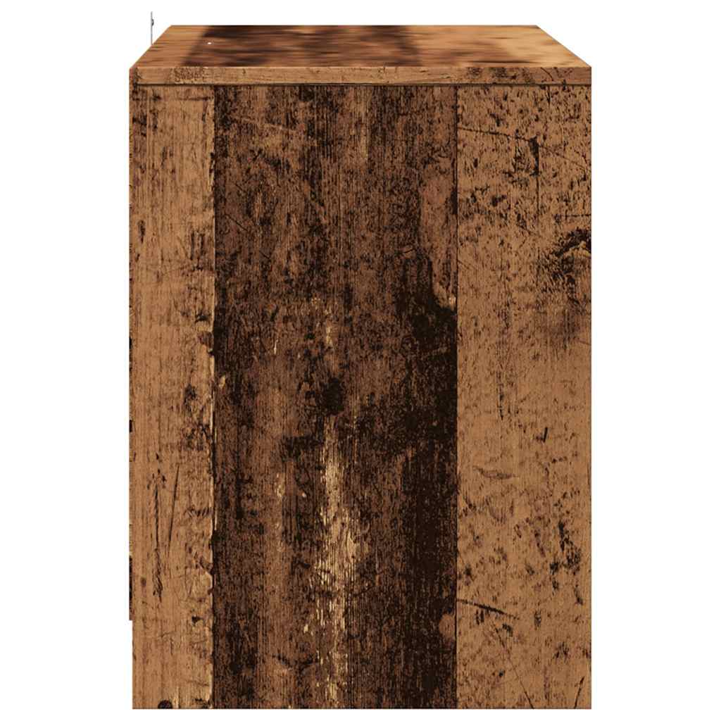 Antik fa színű szerelt fa TV-szekrény 102 x 37,5 x 52,5 cm 5