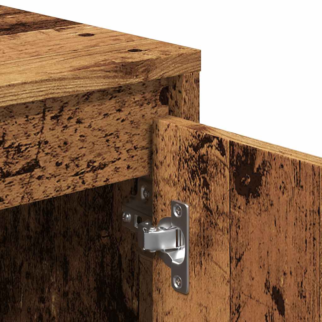 Antik fa színű szerelt fa TV-szekrény 102 x 37,5 x 52,5 cm 8