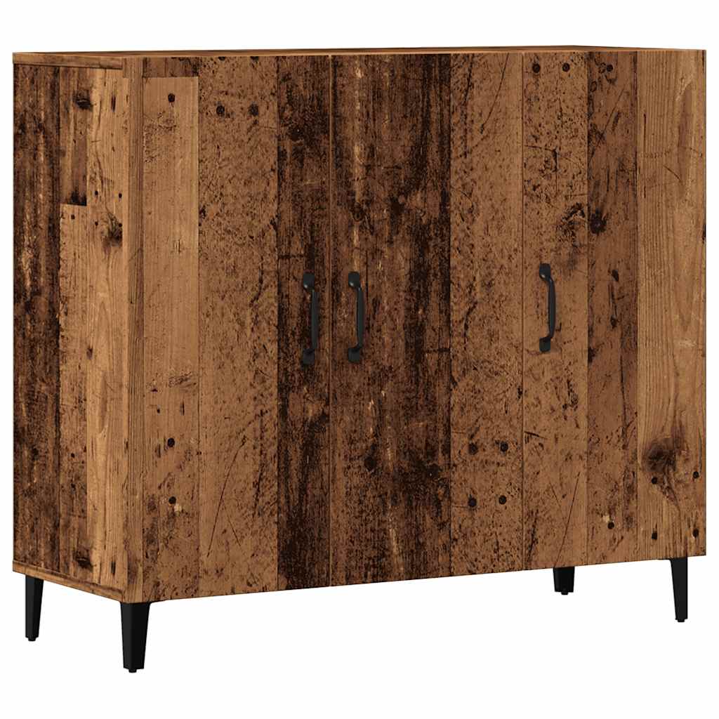 Antik fa színű szerelt fa tálalószekrény 90 x 34 x 80 cm 2
