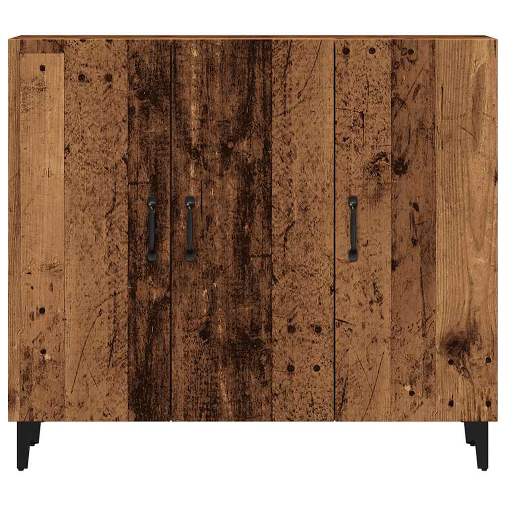 Antik fa színű szerelt fa tálalószekrény 90 x 34 x 80 cm 5