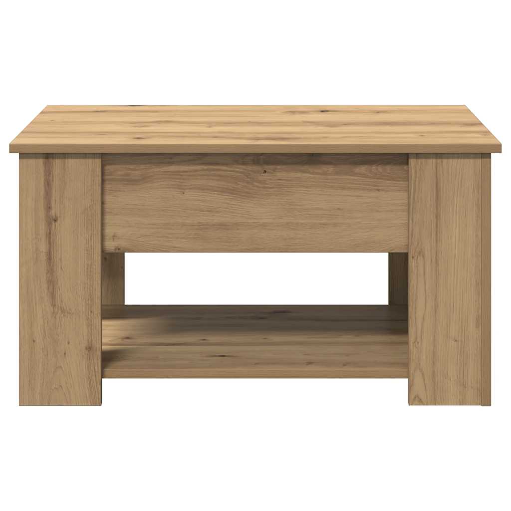 Dohányzóasztal kézműves tölgy szerelt fa 79 x 49 x 41 cm 4