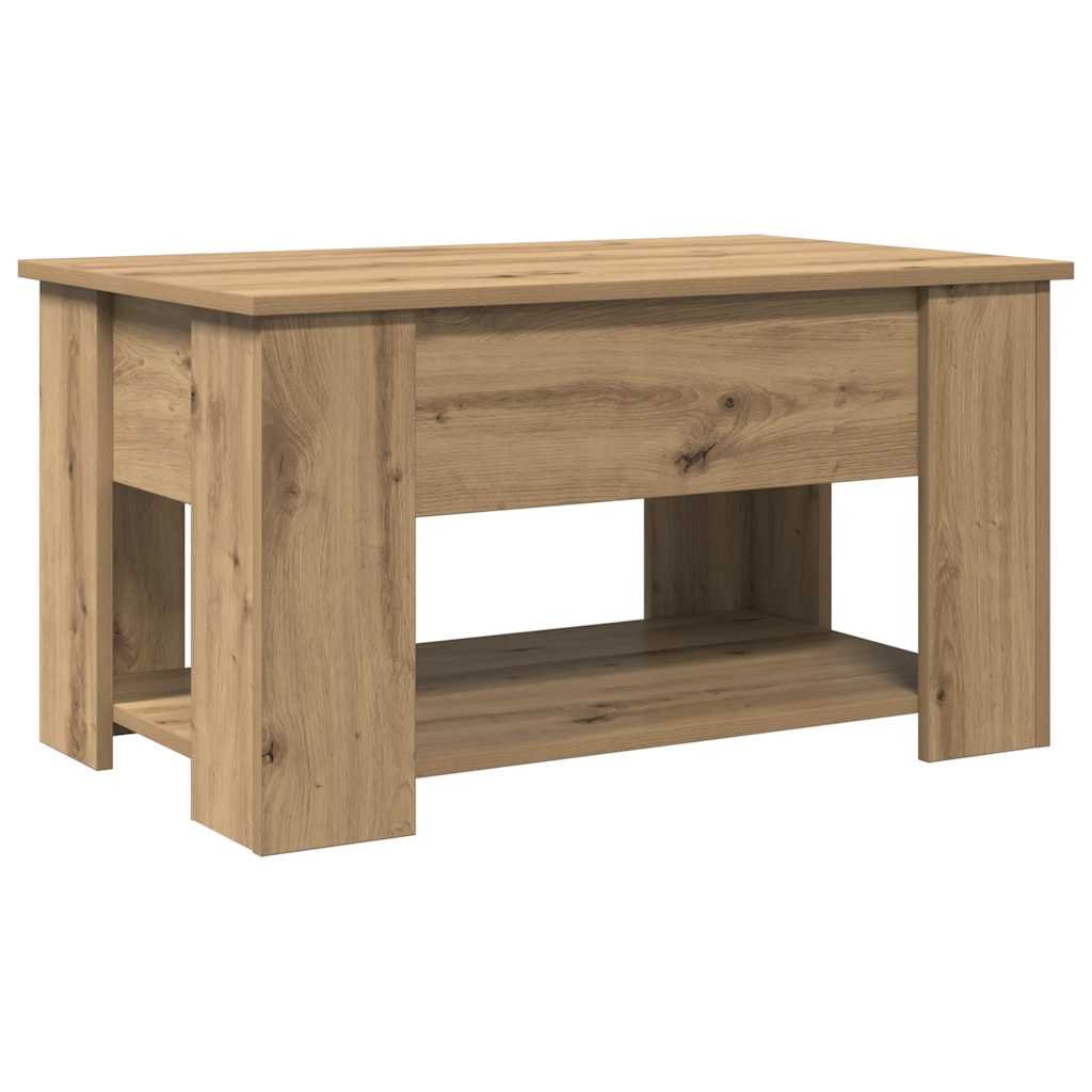 Dohányzóasztal kézműves tölgy szerelt fa 79 x 49 x 41 cm 5