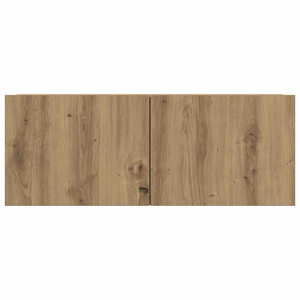 2 db kézműves tölgy falra szerelhető TV-szekrény 80x30x30 cm 5