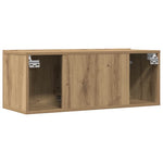 2 db kézműves tölgy falra szerelhető TV-szekrény 80x30x30 cm 7