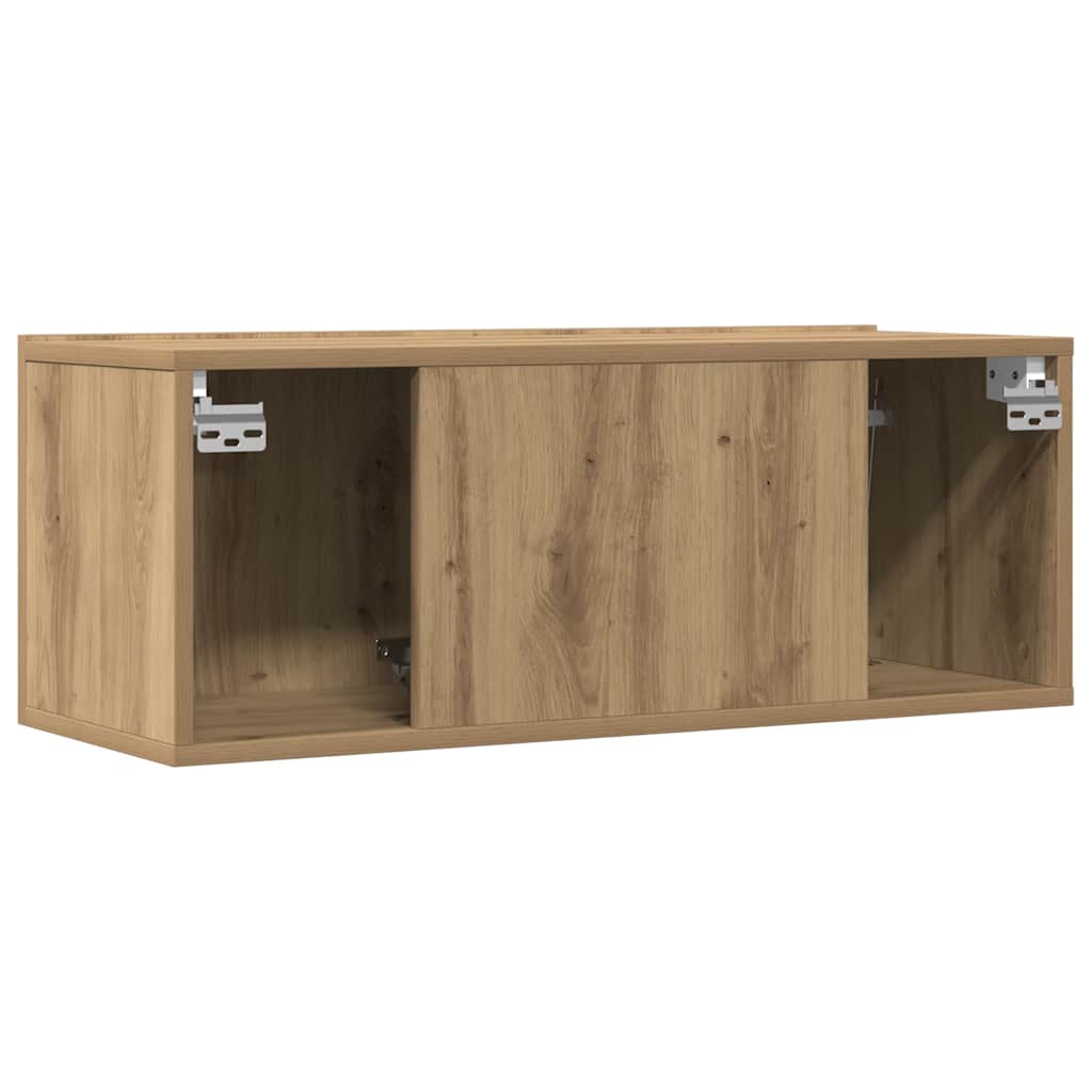 2 db kézműves tölgy falra szerelhető TV-szekrény 80x30x30 cm 7
