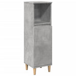 Betonszürke szerelt fa fürdőszobaszekrény 30 x 30 x 100 cm 2