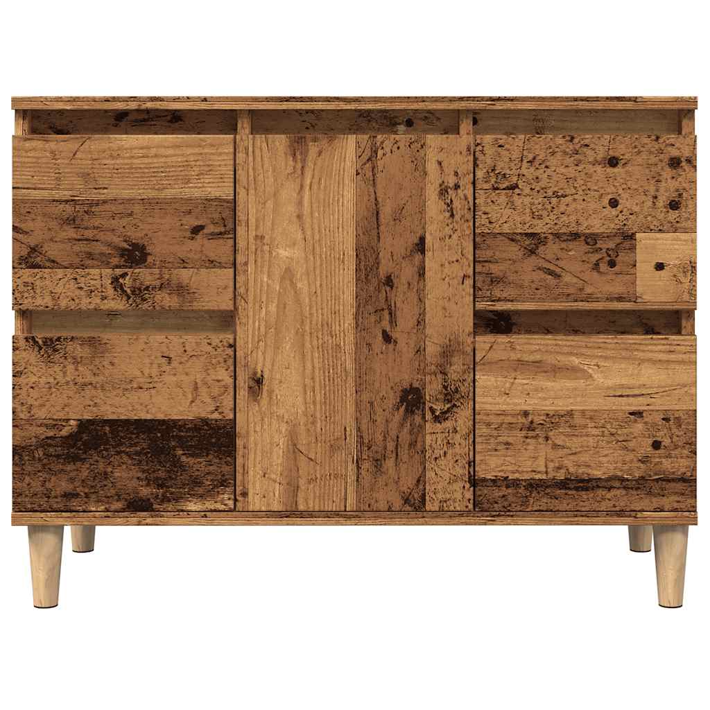 Antik fa színű szerelt fa mosdószekrény 80 x 33 x 60 cm 4