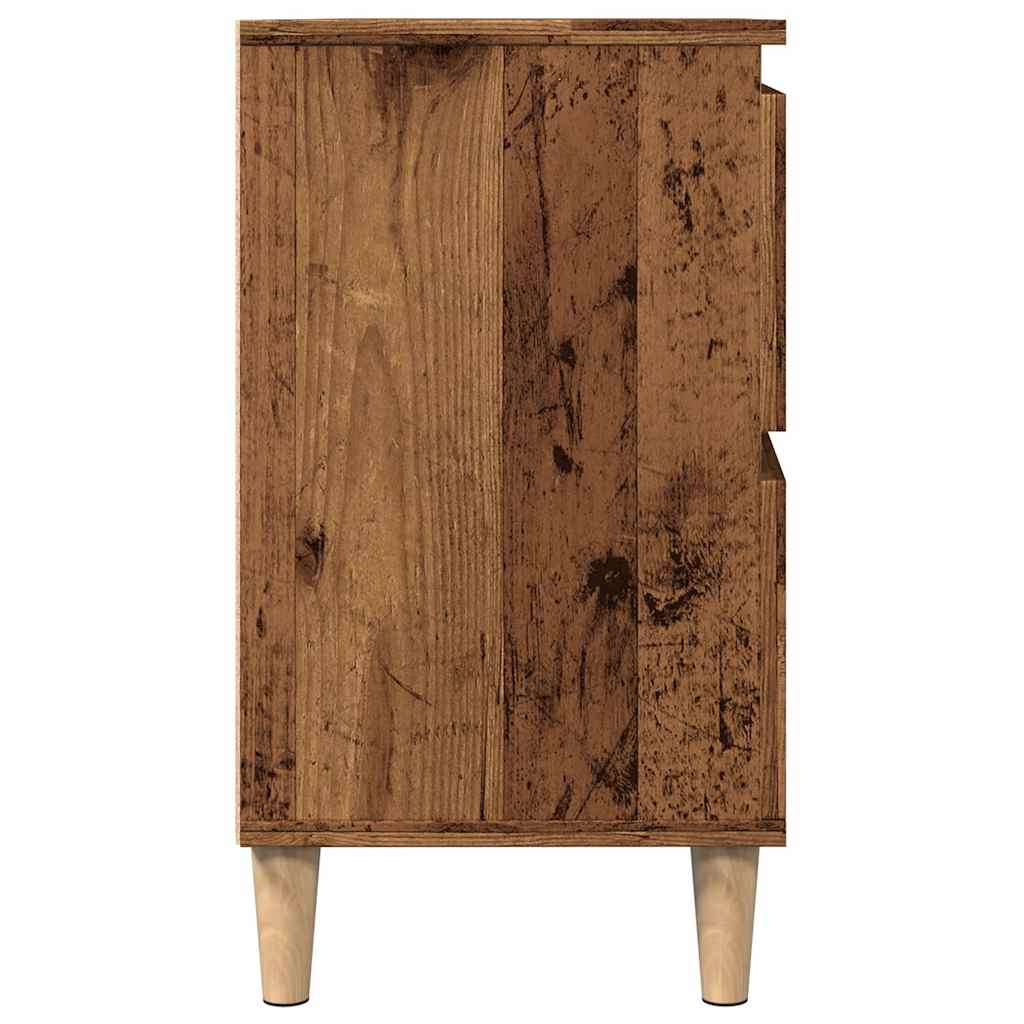 Antik fa színű szerelt fa mosdószekrény 80 x 33 x 60 cm 6