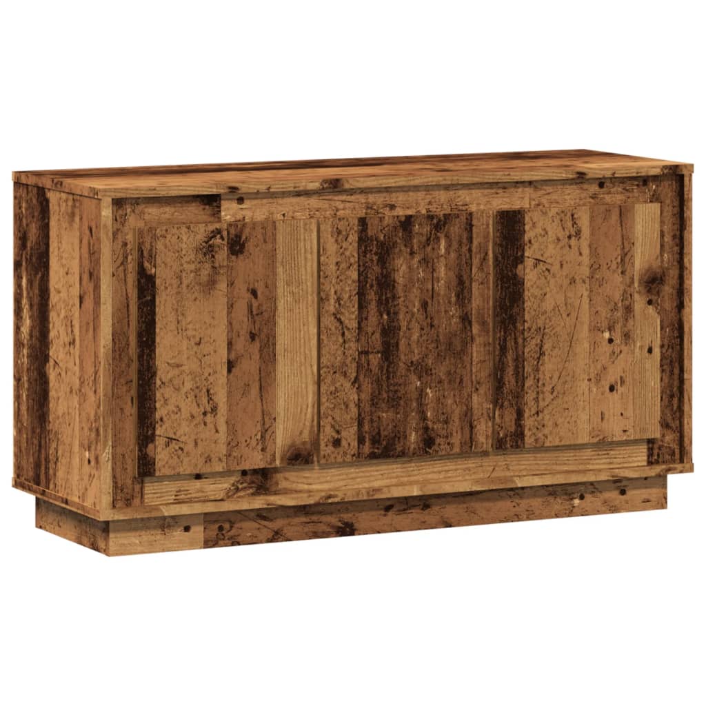 Antik fa színű szerelt fa tálalószekrény 102 x 35 x 55 cm 2
