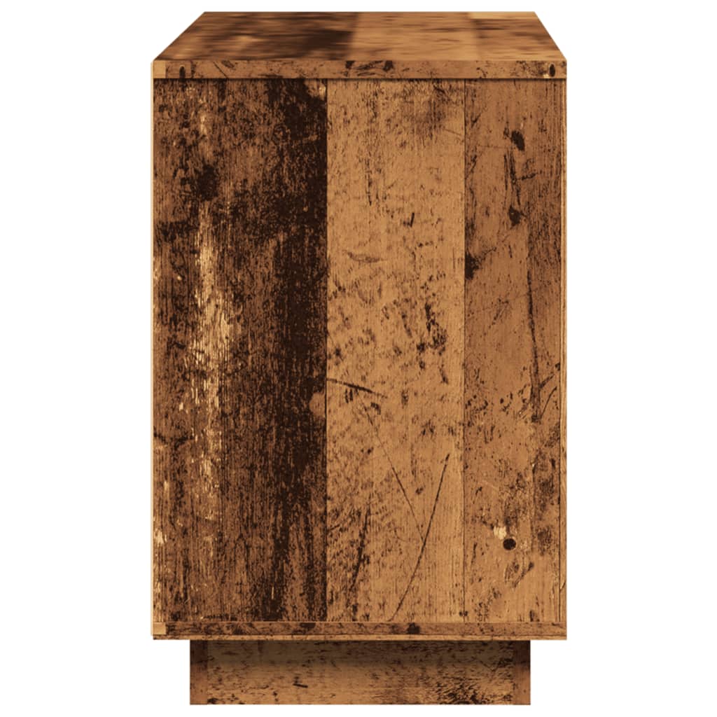 Antik fa színű szerelt fa tálalószekrény 102 x 35 x 55 cm 5