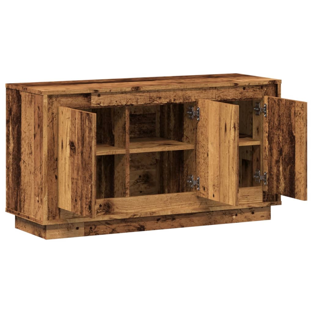 Antik fa színű szerelt fa tálalószekrény 102 x 35 x 55 cm 7