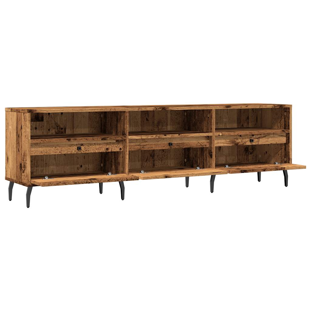 Antik fa színű szerelt fa TV-szekrény 150 x 30 x 44,5 cm 5