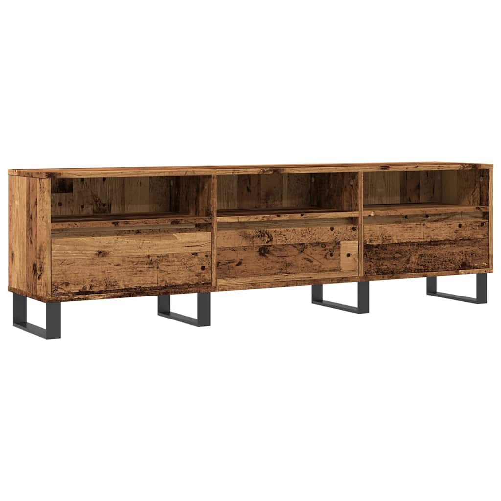 Antik fa színű szerelt fa TV-szekrény 150 x 30 x 44,5 cm 2