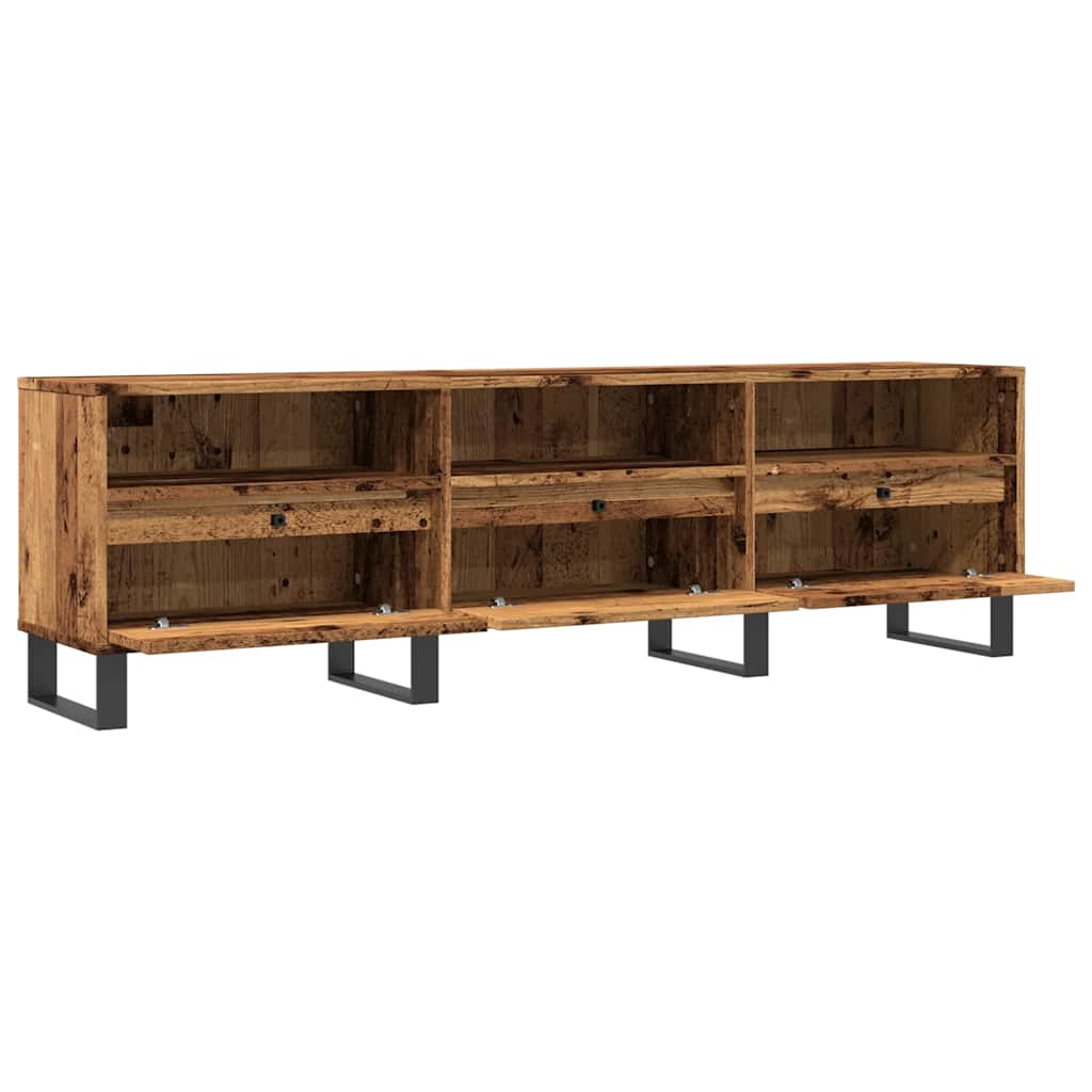 Antik fa színű szerelt fa TV-szekrény 150 x 30 x 44,5 cm 5
