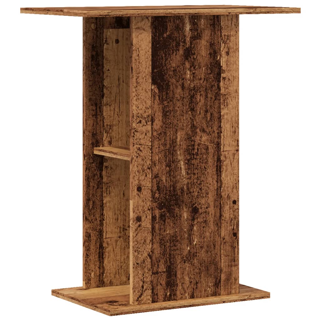 Antik fa színű szerelt fa akváriumállvány 36 x 60,5 x 72,5 cm 2