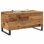 Antik fa színű szerelt fa dohányzóasztal 90 x 44,5 x 45 cm 3