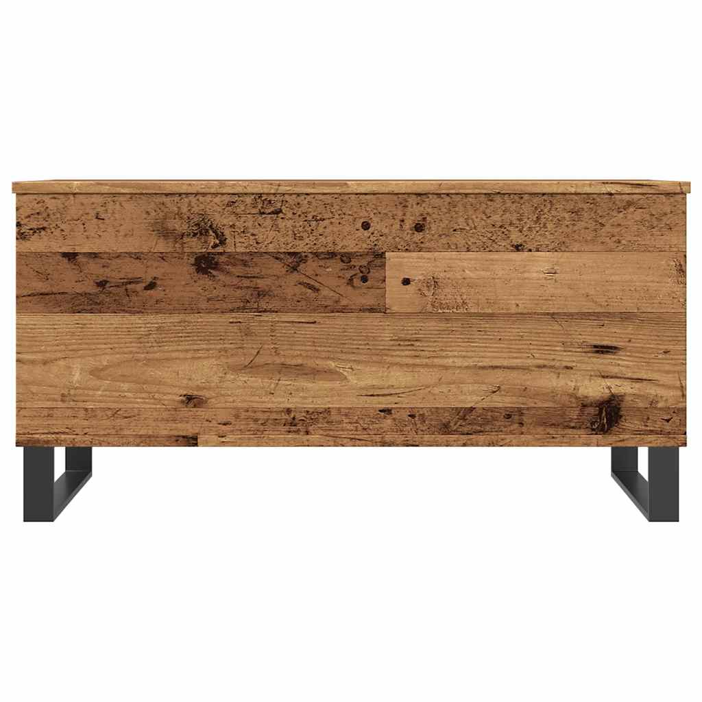 Antik fa színű szerelt fa dohányzóasztal 90 x 44,5 x 45 cm 4
