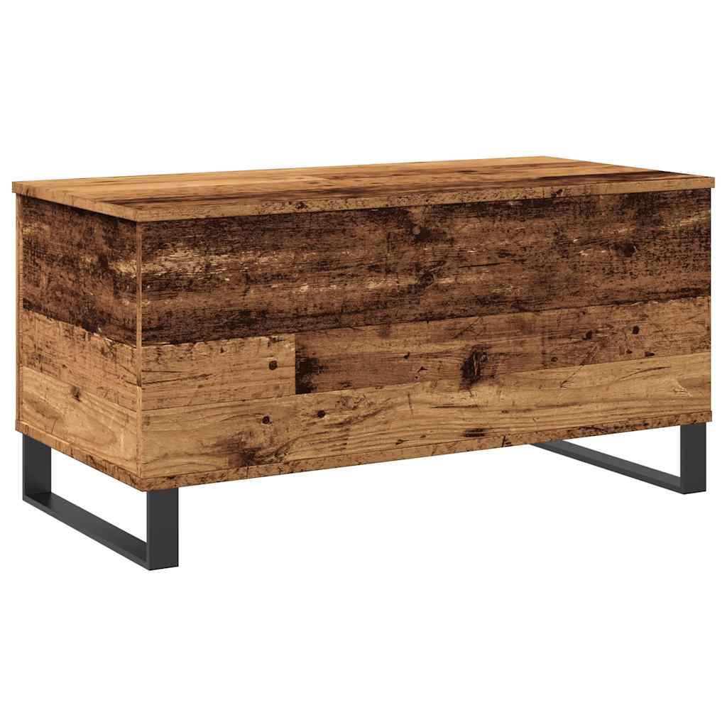 Antik fa színű szerelt fa dohányzóasztal 90 x 44,5 x 45 cm 7
