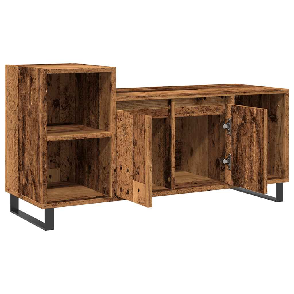 Antik fa színű szerelt fa TV-szekrény 100x35x55 cm 5