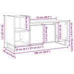 Antik fa színű szerelt fa TV-szekrény 100x35x55 cm 11