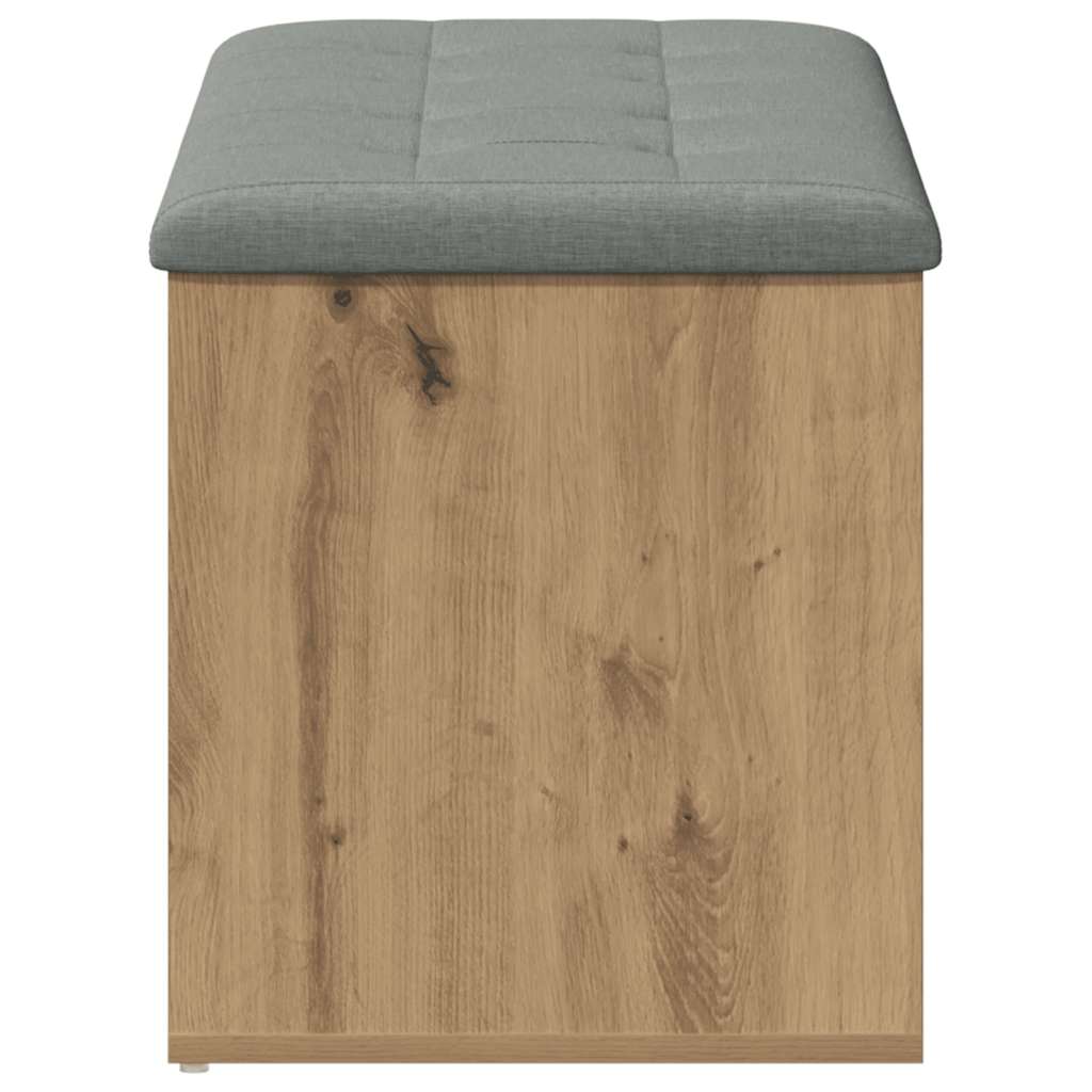 Kézműves tölgyfa tárolópad 102 x 42 x 45 cm rétegelt fából 4