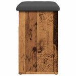 Antik fa szerelt fa cipőtároló pad 62x32x50 cm 5