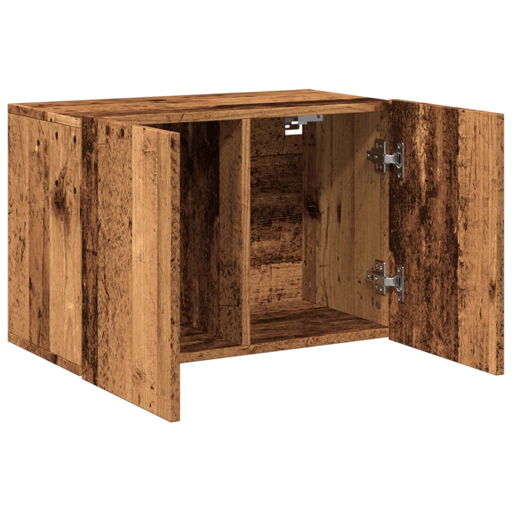 Antik fa színű falra szerelhető TV-szekrény 60 x 30 x 41 cm 6
