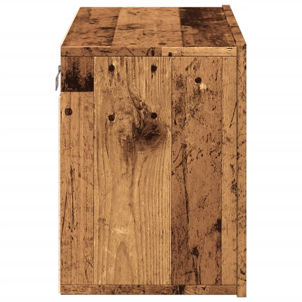 Antik fa színű falra szerelhető TV-szekrény 60 x 30 x 41 cm 7