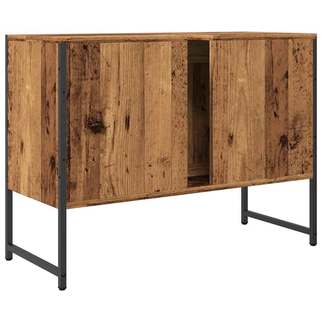 Antik fa színű szerelt fa mosdószekrény 80 x 33 x 60 cm 6