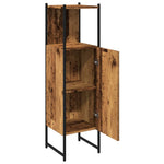 Antik fa színű szerelt fa fürdőszobaszekrény 33 x 33 x 120,5 cm 7