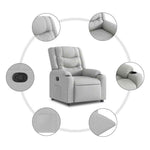 Felhőszürke szövet dönthető fotel 10