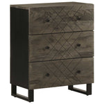 Sideboard Fekete 60x33x75 cm tömörfa Mango
