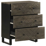 Sideboard Fekete 60x33x75 cm tömörfa Mango 2