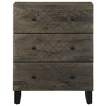 Sideboard Fekete 60x33x75 cm tömörfa Mango 3