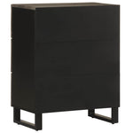 Sideboard Fekete 60x33x75 cm tömörfa Mango 5