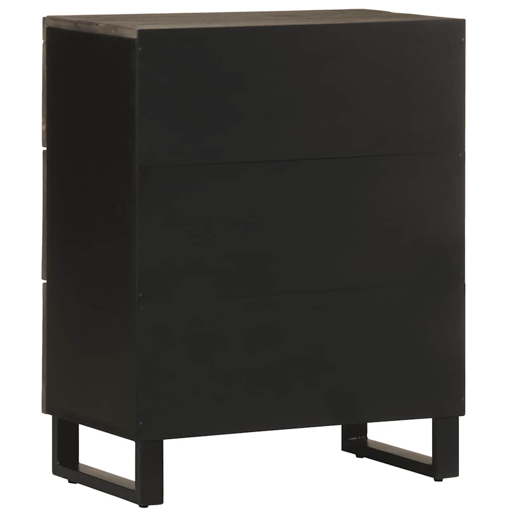 Sideboard Fekete 60x33x75 cm tömörfa Mango 5