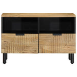 Barna tömör mangófa TV-szekrény 70x33x46 cm 2