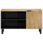 Barna tömör mangófa TV-szekrény 80 x 31,5 x 46 cm 3
