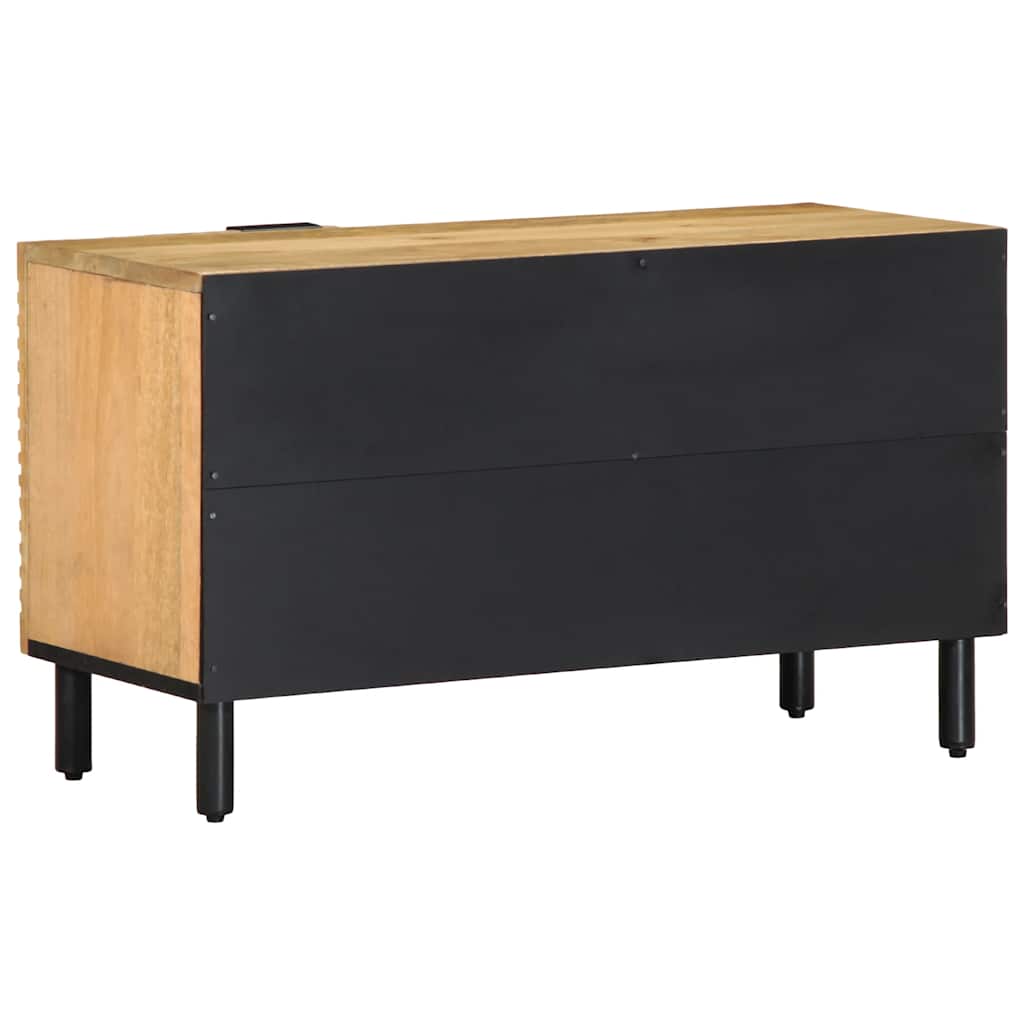 Barna tömör mangófa TV-szekrény 80 x 31,5 x 46 cm 5