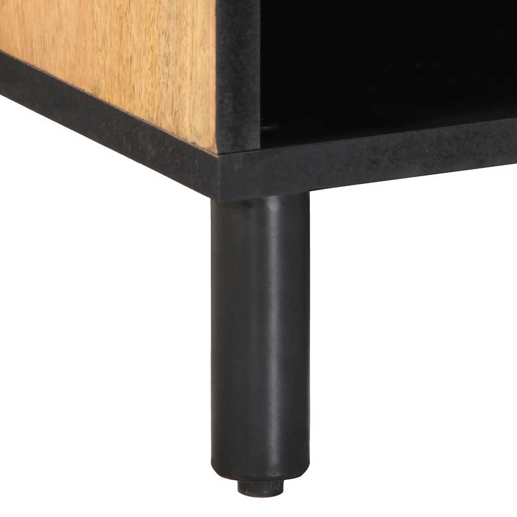 Barna tömör mangófa TV-szekrény 80 x 31,5 x 46 cm 9