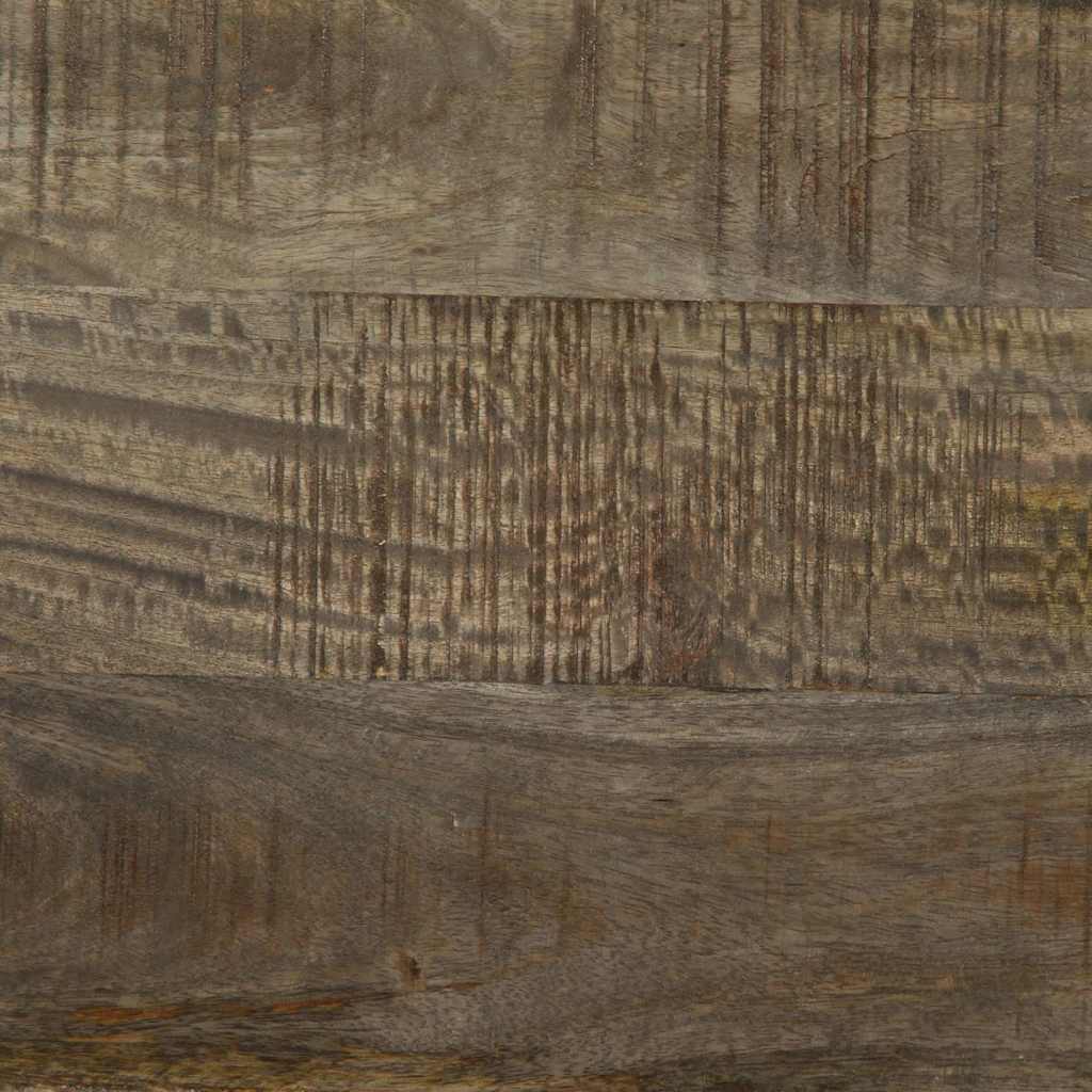 2 db világosszürke tömör mangófa éjjeliszekrény 40 x 33 x 46 cm 12