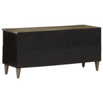 Fekete tömör mangófa TV-szekrény 100 x 33 x 46 cm 5