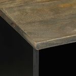 Fekete tömör mangófa TV-szekrény 100 x 33 x 46 cm 6